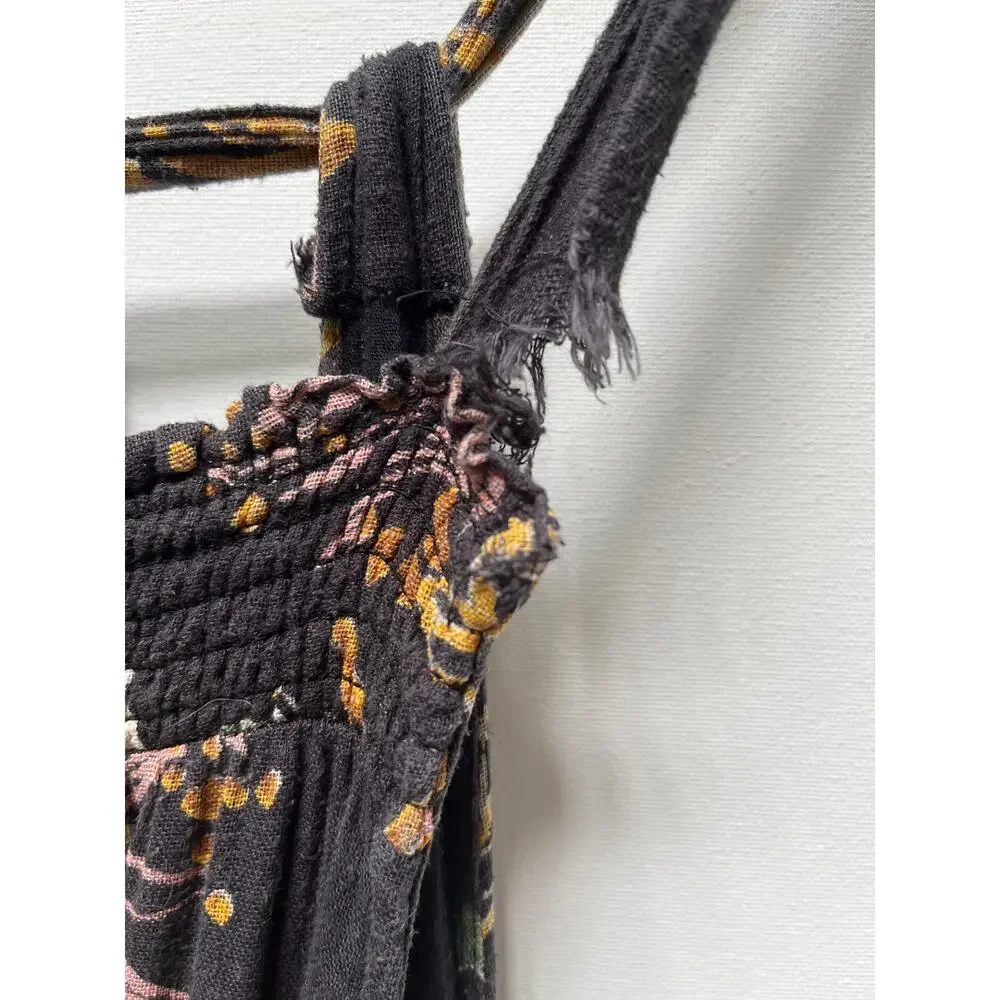 Free People Anita Botanical-Print Maxi Dress Size S